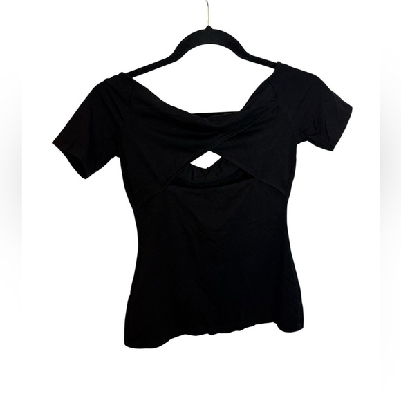 Guess Vintage Y2K Black Open Back V-Neck Top - Picture 2 of 5